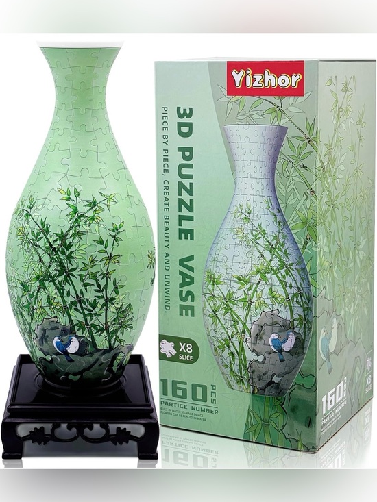 Other - 3D Puzzle Vase, Bamboo Design